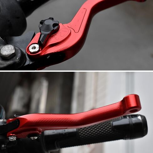 3D Fishbone Pattern Short Brake Clutch Lever for Suzuki GSX-R 600 750 2006-2021, CNC Aluminum Alloy Made (Orange) in Saudi Arabia