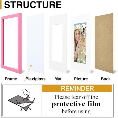 مجموعة إطارات صور من ديكور يو هوم 8 × 10 مكونة من 10 قطع، عرض صور 5 × 7 مع حصيرة أو 8 × 10 بدون حصيرة، إطار صور طبيعي مع زجاج شبكي لإطارات الصور ديكور جدار مجمع، طبيعي، 8 × 10 in Kuwait