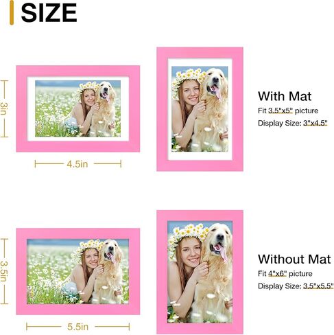 مجموعة إطارات صور من ديكور يو هوم 8 × 10 مكونة من 10 قطع، عرض صور 5 × 7 مع حصيرة أو 8 × 10 بدون حصيرة، إطار صور طبيعي مع زجاج شبكي لإطارات الصور ديكور جدار مجمع، طبيعي، 8 × 10 in Kuwait