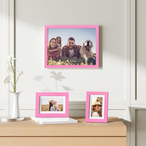 مجموعة إطارات صور من ديكور يو هوم 8 × 10 مكونة من 10 قطع، عرض صور 5 × 7 مع حصيرة أو 8 × 10 بدون حصيرة، إطار صور طبيعي مع زجاج شبكي لإطارات الصور ديكور جدار مجمع، طبيعي، 8 × 10 in Kuwait