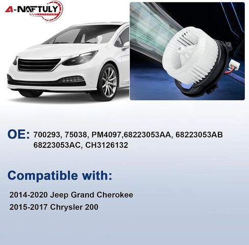 AC Plower Motor Fan Pits for 2014-2020 Jeep Grand Cherokee ، 2015-2017 Chrysler 200-HVAC Heater Blower Assembly Side ، يحل محل# 700293 ، 68223053AC in Saudi Arabia