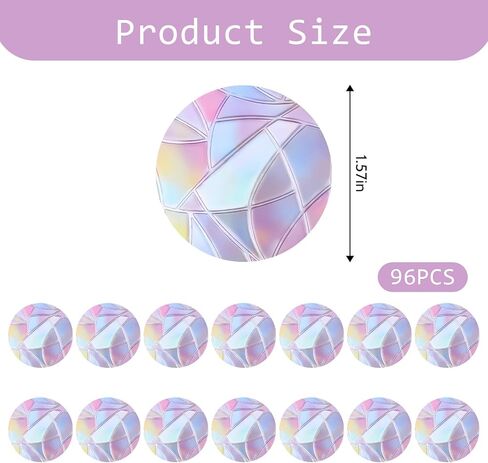 96 PCS Circle Window الشارات للطيور تضرب شارات النافذة المضادة للانقراض لإنقاذ ملصقات الطيور للطيور غير اللاصقة لملصقات قوس قزح Suncatch Strike Strike Weather Weather and Rediable in Saudi Arabia