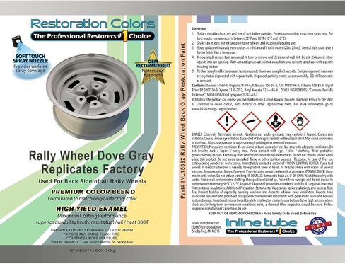 Inline Tube Compatible with Rally Wheel Backside Dove Gray - Spray Paint. Used as the base or backside on many GM factory rally wheels. in Saudi Arabia