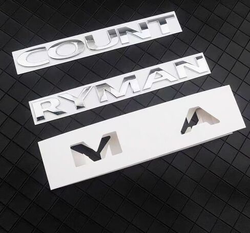 1 مجموعة Countryman 3D المعدنية الأبجدية الشارة المحفورة ملصق ملصق ملصق البديل ل MINI Cooper Universal R60 F60 غطاء شعار Trunk الخلفي Taildoor (Silver) ، Mnrf60 in Saudi Arabia