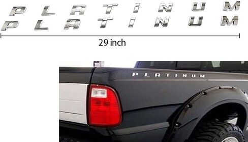 2pcs Chrome Platinum Emblems Side Badge Nameplate 3D Replacement for F150 F250 F350 Platinum Origianl Size (Chrome) in Saudi Arabia