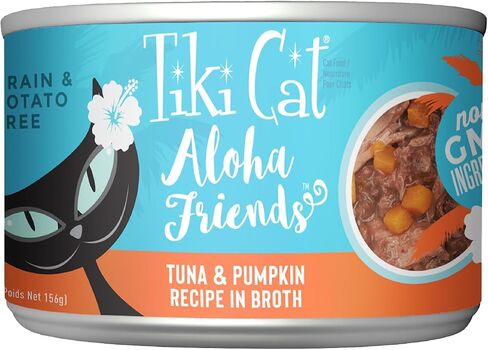 Tiki Cat Aloha Friends Variety Pack, Seafood Flavors with Pumpkin, Wet, High-Protein & High-Moisture Cat Food, For All Life Stages, 3 oz. Cans (Pack of 12) in Kuwait