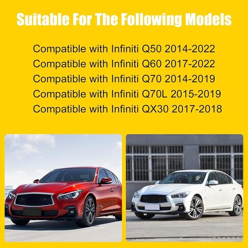 XQSMWF Right Mirror Glass Compatible with Infiniti Q50 2014-2022 Q60 2017-2022 Q70 2014-2019 Q70L 2015-2019 QX30 2017-2018 Replace 96365-4GA3A Passenger Side in Saudi Arabia