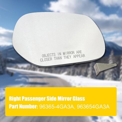 XQSMWF Right Mirror Glass Compatible with Infiniti Q50 2014-2022 Q60 2017-2022 Q70 2014-2019 Q70L 2015-2019 QX30 2017-2018 Replace 96365-4GA3A Passenger Side in Saudi Arabia