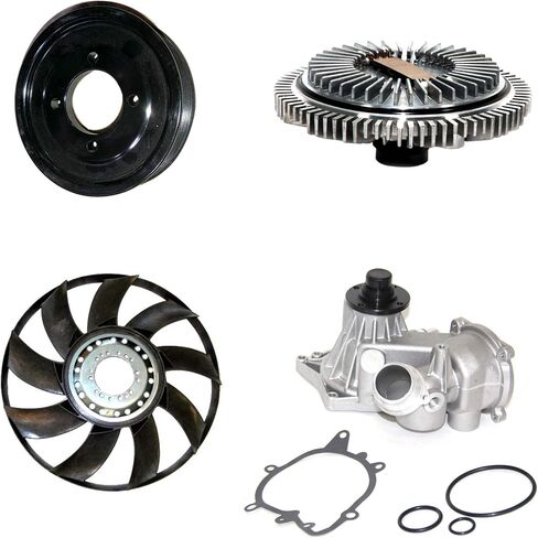 Water Pump Kit with Fan Clutch, Fan Blade, Water Pump and Pump Pulley for BMW X5 - Heavy Duty in Saudi Arabia