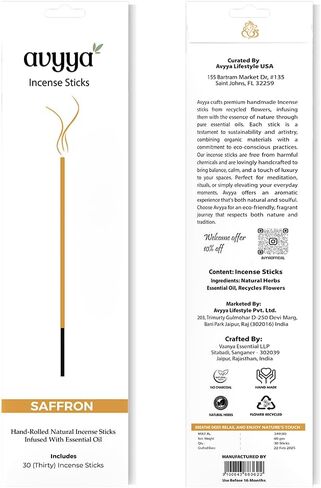 Hand Rolled Incense Sticks, Charcoal-Free, Recycled Flowers – Perfect for Positivity, Aromatherapy, Healing, Yoga, Meditation, Relaxation and Spiritual Vibe. (30, Sandalwood) in Saudi Arabia