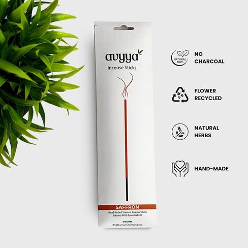 Hand Rolled Incense Sticks, Charcoal-Free, Recycled Flowers – Perfect for Positivity, Aromatherapy, Healing, Yoga, Meditation, Relaxation and Spiritual Vibe. (30, Sandalwood) in Saudi Arabia