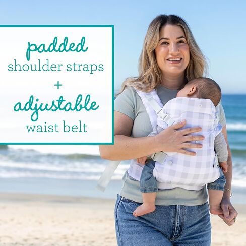 Infantino Flip 4-in-1 Convertible Baby Carrier, Adjustable, Ergonomic Babywearing, Registry Essential, Baby Carrier for Newborn to Toddler, Navy Floral in Kuwait