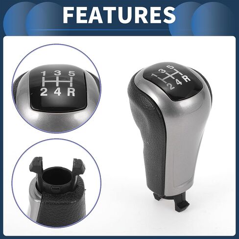 5 Speed Manual Gear Shift ، Front Automotive Reser Stick Shifter Lever Knob No.77299TA0A01ZA for Honda Accord 2008-2012 Plastic Black ، 1 PC in Saudi Arabia