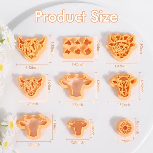 Puocaon Animal Stud Clay Cutters - 12 Pcs Dogs Clay Cutters for Polymer Clay Earrings, Cute Puppy Shape Polymer Clay Cutters, Shepherd Dog Datchshund Jewelry Clay Cutters in Kuwait