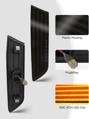 litzland Led Front Bumper Side Marker Lights Compatible with Infiniti G35 V35 2003 2004 2005 2006 2007 Smoked Lens Led Wheel Turn Signal Markers Lights Assembly in Kuwait