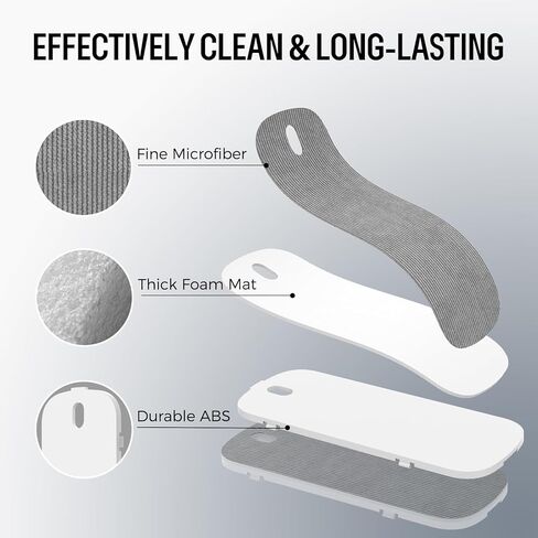 loukin All-in-One Dry Erase Eraser, Replaceable Whiteboard Eraser with Whiteboard Cleaner, Smart Glass Board Eraser for Classroom Home Office, 2 Pad Refills, 1 Magnetic Holder, 2 Markers, White in Kuwait