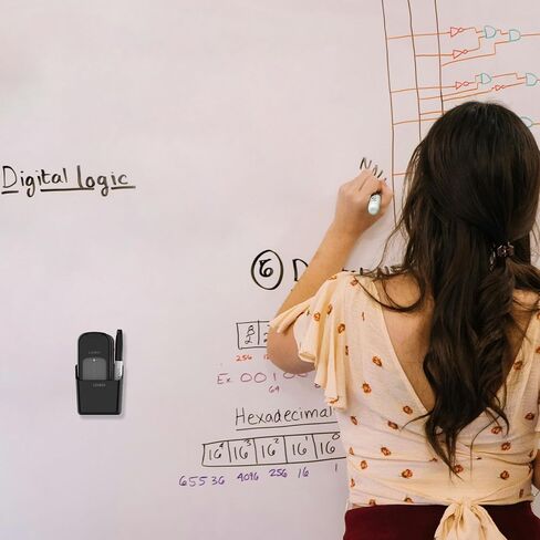 loukin All-in-One Dry Erase Eraser, Replaceable Whiteboard Eraser with Whiteboard Cleaner, Smart Glass Board Eraser for Classroom Home Office, 2 Pad Refills, 1 Magnetic Holder, 2 Markers, White in Kuwait