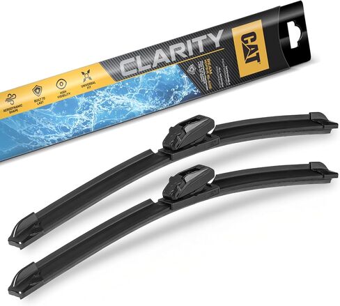 CAT C2.0 Wiper Blades (2-Pack), Front or Rear Wiper Blades for Cars SUVs Trucks, Direct OEM Replacement, Heavy Duty Streak-Free All Seasons Silent Crystal Clear Easy Installation - 24" + 20" in Saudi Arabia