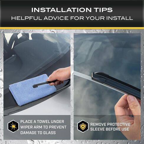 CAT C2.0 Wiper Blades (2-Pack), Front or Rear Wiper Blades for Cars SUVs Trucks, Direct OEM Replacement, Heavy Duty Streak-Free All Seasons Silent Crystal Clear Easy Installation - 24" + 20" in Saudi Arabia