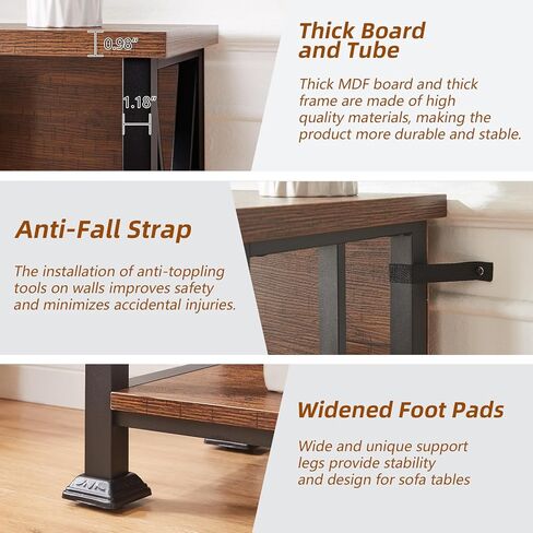 رف كتب Hombazaar ، رف كتب صناعي صغير مع أرفف خشبية هندسية ، 3 طبقات الكتب الرف in Kuwait