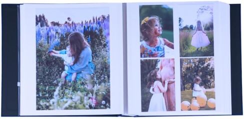 Large Scrapbook Album With 120 Pages,Family Photo Album,Travel Memory Book,Gift For Wife,Girlfriend,Any Special Occasion,Anniversary DIY Album (Blue, 12.79 x 12.99 Inch 120pages) in Saudi Arabia
