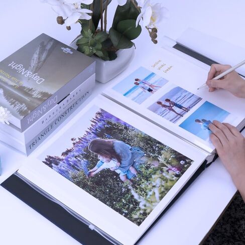 Large Scrapbook Album With 120 Pages,Family Photo Album,Travel Memory Book,Gift For Wife,Girlfriend,Any Special Occasion,Anniversary DIY Album (Blue, 12.79 x 12.99 Inch 120pages) in Saudi Arabia