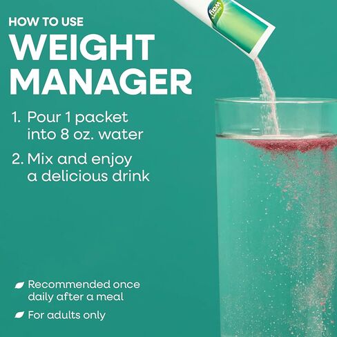 Nature’s Way Weight Manager Drink Mix, Helps Manage Cravings & Promotes Abdominal Fat Loss‡, with Clinically Studied Ingredients, Plant-Based Fiber, No Sugar Added, Mixed Fruit Flavored, 30 Packets in Saudi Arabia