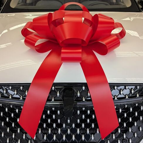 CarBowz Big Car Bow, Giant Bow, Non Scratch Magnet, Weather Resistant Vinyl (Red) in Kuwait