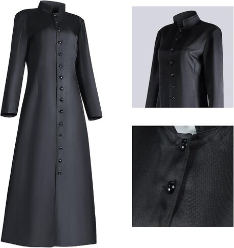 Medieval Priest Costume Long Clergy Robes Clergy Costume Pastor Minister Coat for Halloween Cosplay in Saudi Arabia
