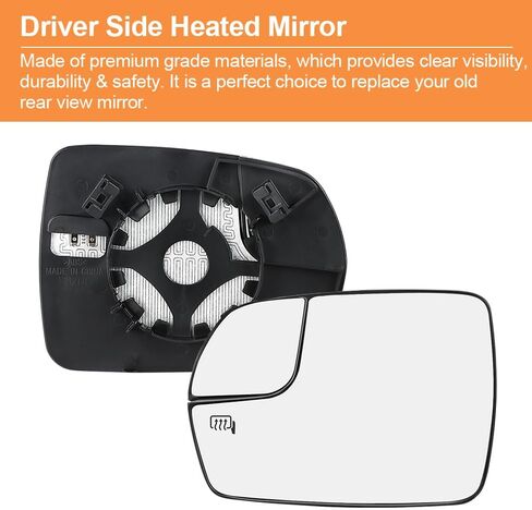 Senzeal Passenger Side Heated Mirror Glass Replacement with Blind Spot Mirror for Ford Edge 2015 2016 2017 2018 FT4Z17K707A (Right Side) in Saudi Arabia