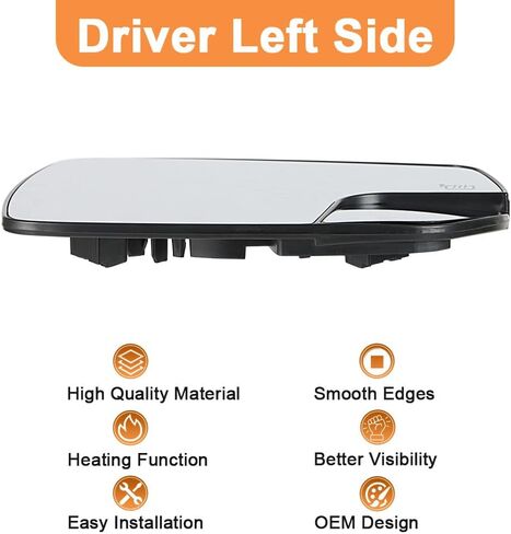 Senzeal Passenger Side Heated Mirror Glass Replacement with Blind Spot Mirror for Ford Edge 2015 2016 2017 2018 FT4Z17K707A (Right Side) in Saudi Arabia