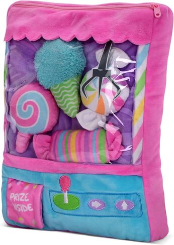 iscream Sweet Surprise Claw Machine Fleece 5-Piece Play Pillow Set with Embroidered Accents in Kuwait