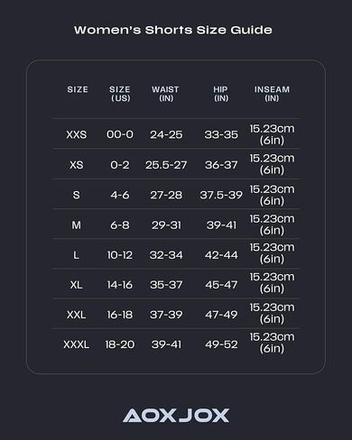 Aoxjox Workout Biker Shorts for Women High Waisted Exercise Athletic Gym Running Breeze Yoga Shorts 6" in Kuwait