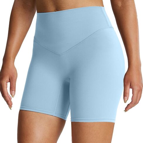 Aoxjox Workout Biker Shorts for Women High Waisted Exercise Athletic Gym Running Breeze Yoga Shorts 6" in Kuwait