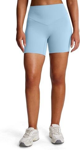 Aoxjox Workout Biker Shorts for Women High Waisted Exercise Athletic Gym Running Breeze Yoga Shorts 6" in Kuwait