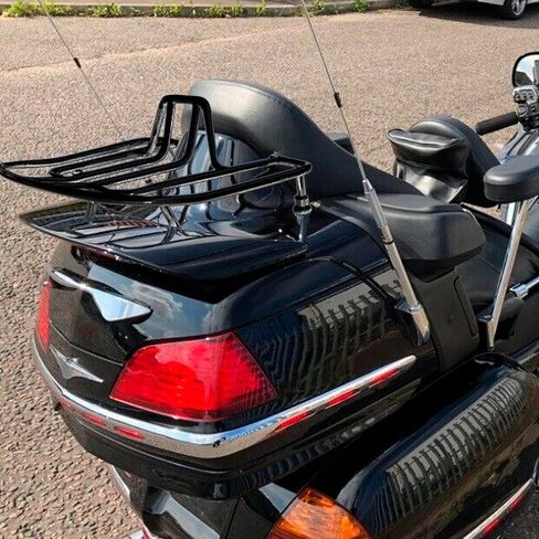 XMT-MOTO Tourbox Mounting Luggage Rack for Honda GL1800 Goldwing 1800 2001-2017,Black in Saudi Arabia