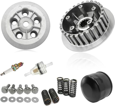 Clutch Center Inner Hub & Outer Pressure Plate Kit Compatible with Yamaha Raptor 660 660R YFM660R 2001-2005 OEM# 4PT-16371-00-00 3YF-16351-00-00 in Saudi Arabia