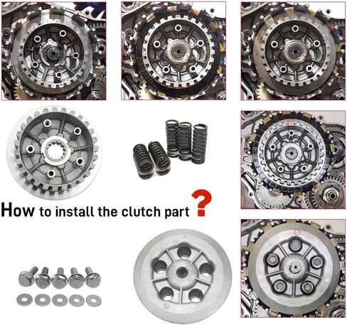 Clutch Center Inner Hub & Outer Pressure Plate Kit Compatible with Yamaha Raptor 660 660R YFM660R 2001-2005 OEM# 4PT-16371-00-00 3YF-16351-00-00 in Saudi Arabia