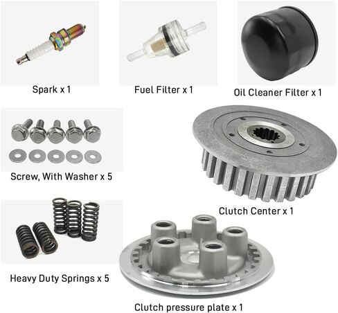 Clutch Center Inner Hub & Outer Pressure Plate Kit Compatible with Yamaha Raptor 660 660R YFM660R 2001-2005 OEM# 4PT-16371-00-00 3YF-16351-00-00 in Saudi Arabia