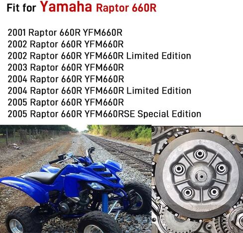 Clutch Center Inner Hub & Outer Pressure Plate Kit Compatible with Yamaha Raptor 660 660R YFM660R 2001-2005 OEM# 4PT-16371-00-00 3YF-16351-00-00 in Saudi Arabia