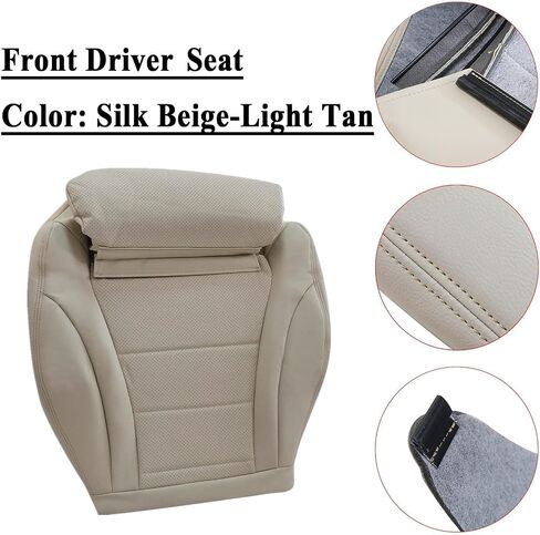 NLQR Front Driver Bottom Replacement Perforated Seat Cover Black Microfiber Leather Compatible with Mercedes Benz C250 C300 C350 C350e C400 2015-2021 in Saudi Arabia