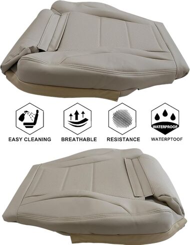 NLQR Front Driver Bottom Replacement Perforated Seat Cover Black Microfiber Leather Compatible with Mercedes Benz C250 C300 C350 C350e C400 2015-2021 in Saudi Arabia