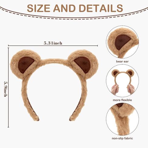Semato Animal Ears Headband Cute Halloween Costume Headwear Face Wash Headband Head Wear Fashion Hairband in Kuwait