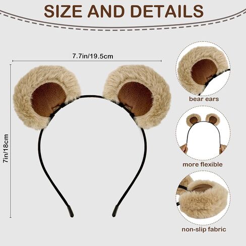 Semato Animal Ears Headband Cute Halloween Costume Headwear Face Wash Headband Head Wear Fashion Hairband in Kuwait