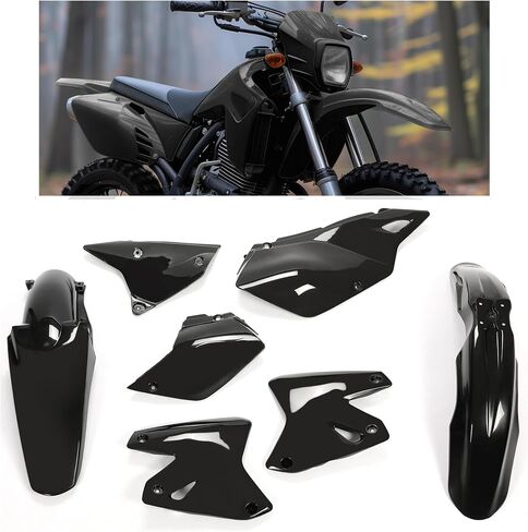 HECASA 7Pcs Plastic Kit Compatible with All Years Suzuki DRZ400 DRZ400E DRZ400ES DRZ400S DRZ400SM Replacement for 2041080001 Motorcycle Graphics Kit Plastic Fender Body Work Fairing Set Black in Saudi Arabia