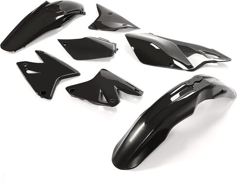 HECASA 7Pcs Plastic Kit Compatible with All Years Suzuki DRZ400 DRZ400E DRZ400ES DRZ400S DRZ400SM Replacement for 2041080001 Motorcycle Graphics Kit Plastic Fender Body Work Fairing Set Black in Saudi Arabia