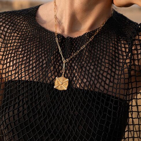 OAK & LUNA - Medallion Custom Engraved Pendant Necklace - Sterling Silver or 14K Solid Gold - Up to 4 Initials in Kuwait