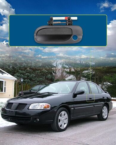 LUJUNTEC Exterior Door Handle,Front Door Handle Driver Left Side,Replacement for 2000-2006 for Nissan for Sentra,1pcs Texture Black Handle Replace 806076Z608,806076Z603,NI1310117 in Saudi Arabia