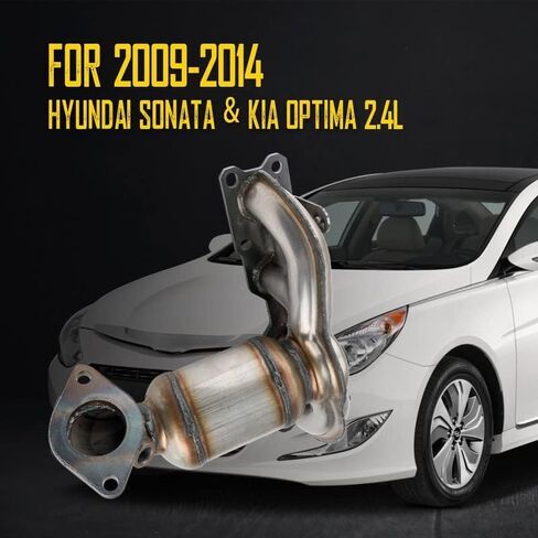 المحول الحفاز ، المحول الحفاز الملاءمة لعام 2009-2014 سوناتا 2.4L ， 2009-2015 Optima 2.4L ， 2009-2010 Rondo 2.4L ， 2010-2013 Forte/Forte Koup 2.0/2.4L ، محول حفاز من الفولاذ المقاوم للصدأ عالي التدفق. in Kuwait