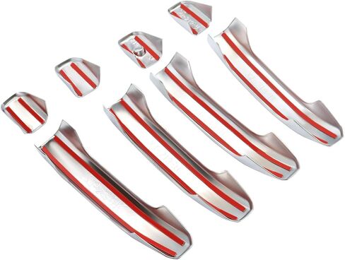 Chrome Triple Plated 4 Door Handle Cover متوافق مع 2020 2021 Sierra Silverado 1500 ، 2500 ، 3500 ، HD Truct in Saudi Arabia